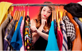 Nothing to wear concept, young woman deciding what to put on